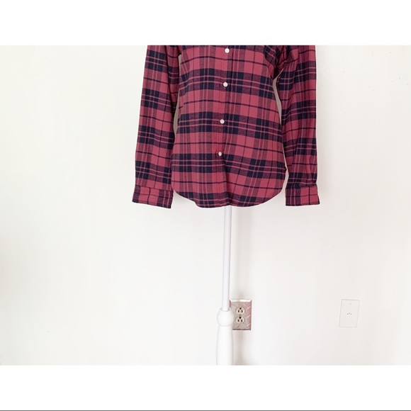 Tailor Vintage Blue Pink Plaid Button Down Shirt Size Large - Picture 4 of 8